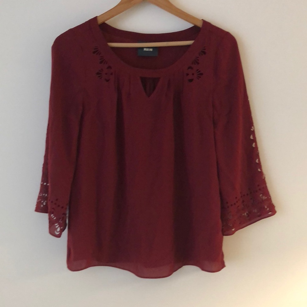 Chiffon maroon blouse